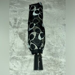 Coach Y2K Black and Gray Umbrella